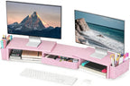 Spacrea Metal Desk Organizers and Accessories, Dual Monitor Stand Riser
