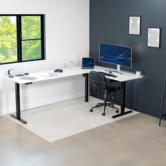 VIVO Electric Corner 84 x 63 inch L-Shaped Standing Desk, Memory Height - Image 7