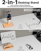 YEOUX Premium Desktop Glass Whiteboard & Magnetic Phone Stand 2-in-1 | 360° - Image 2