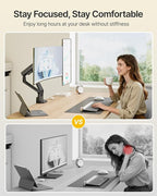 monTEK Dual Monitor Arm, Mechanical Spring Monitor Arm - Image 4