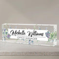 Personalized Name Plate for Desk, Custom Desk Name Plate, Acrylic Name Plate by EOBIBIFUN