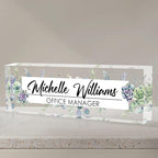 Personalized Name Plate for Desk, Custom Desk Name Plate, Acrylic Name Plate by EOBIBIFUN