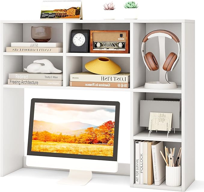 Tangkula Desktop Bookshelf, 3-Tier Desk Display Rack Organizer by TANGKULA