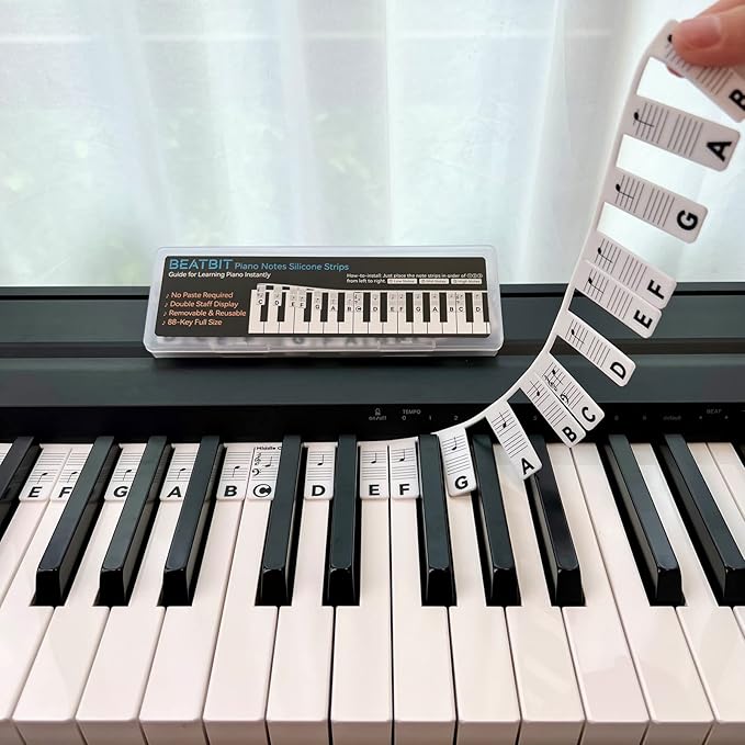 BEATBIT Piano Notes Guide for Beginner, Removable Piano Keyboard Note Labels - Image 7