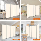 Room Divider 6FT Folding Privacy Screens, 4 Panel Partition Room Dividers - Image 7