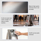 Kerty 4 Pack Stainless Steel Wet Floor Sign, 24 Inch Caution Wet Floor Sign - Image 4