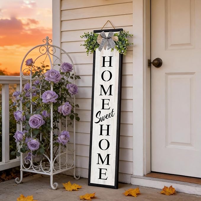 Double-sided Welcome Wooden Sign Stand - Image 9