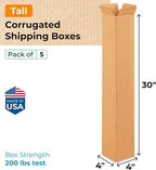 Tall Moving & Shipping Boxes 4 x 4 x 30 inches - Image 2