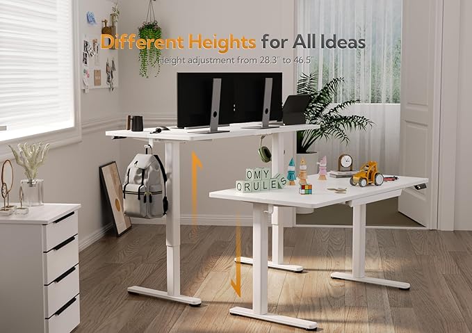 Claiks Standing Desk with Drawers, 48x24 Inch Electric Stand Up Desk - Image 4
