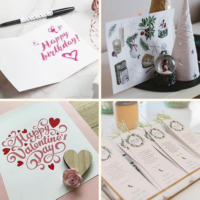 White Cardstock 8.5x11, Creebe 50 Sheets 65lb Card Stock Printer Paper 8.5 x 11 - Image 7