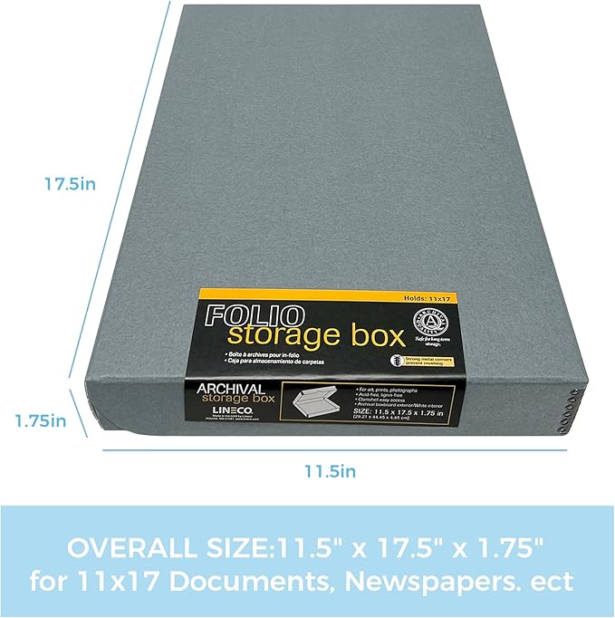 Lineco Folio Storage Box, Clamshell Design - Image 2