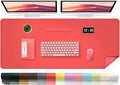 Large Desk Pad 47.2" x 17", Leather Desk Mat Protector, Non-Slip PU Leather by BLESWIN