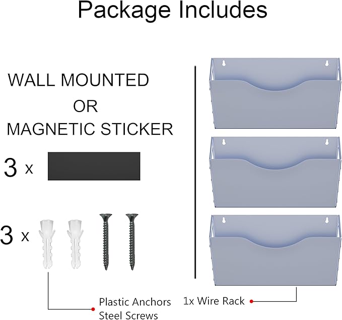 3-Pocket Magnetic File Holder - Image 5