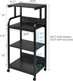 Fannova Printer Stand with Adjustable Shelf, 4 Tier Large Tall Printer Table - Image 6