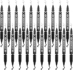 Sibba 20 PCS Dual-Tip Black Drawing Pens 0.5/1mm Bold & Fine Paint Markers by Sibba