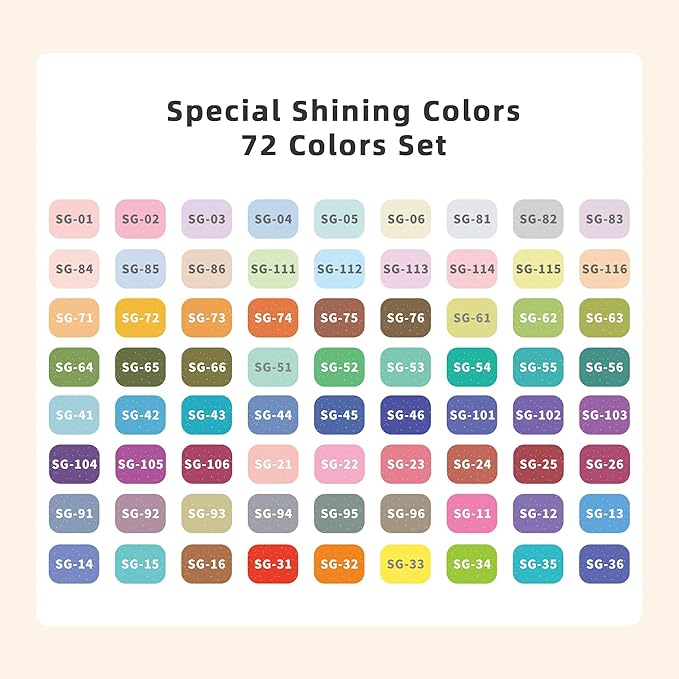 PHOSYNDYE 72 Color 1.0mm Big Hit Glitter Gel Pens - Image 2