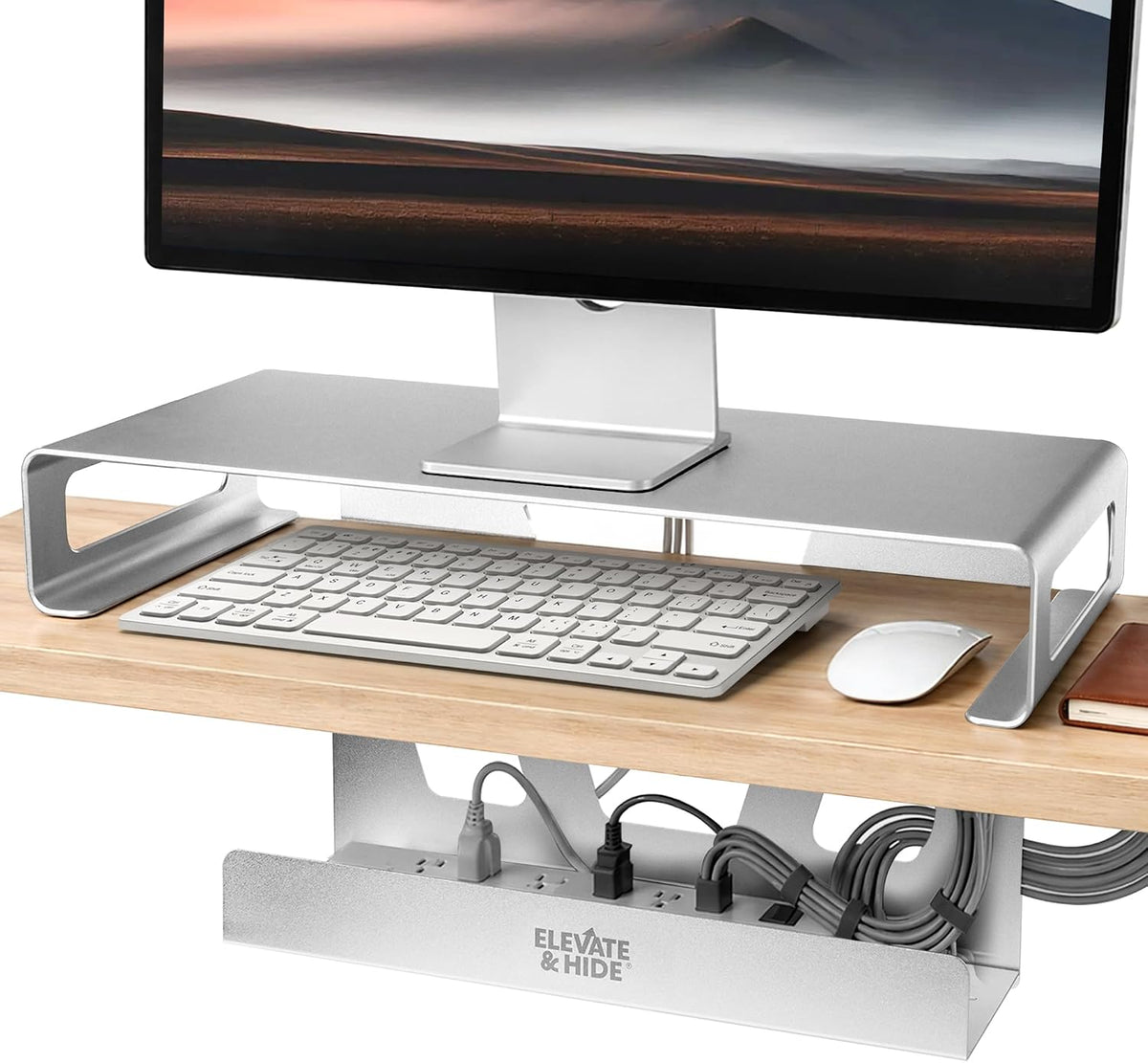 Computer Monitor Stand Riser for Desk, Premium Aluminum Laptop Riser