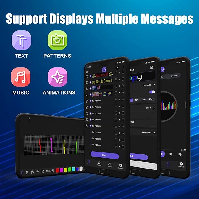 Programmable LED Signs, Flexible Scrolling LED Display, Edit Text, Animations - Image 3