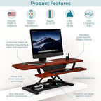 VERSADESK 48 Inch Electric Height Adjustable Ergonomic Desk Converter, - Image 2