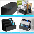 OUTIOE Mail Organizer Countertop, Small Desk File Organizer, Metal File Holder - Image 6