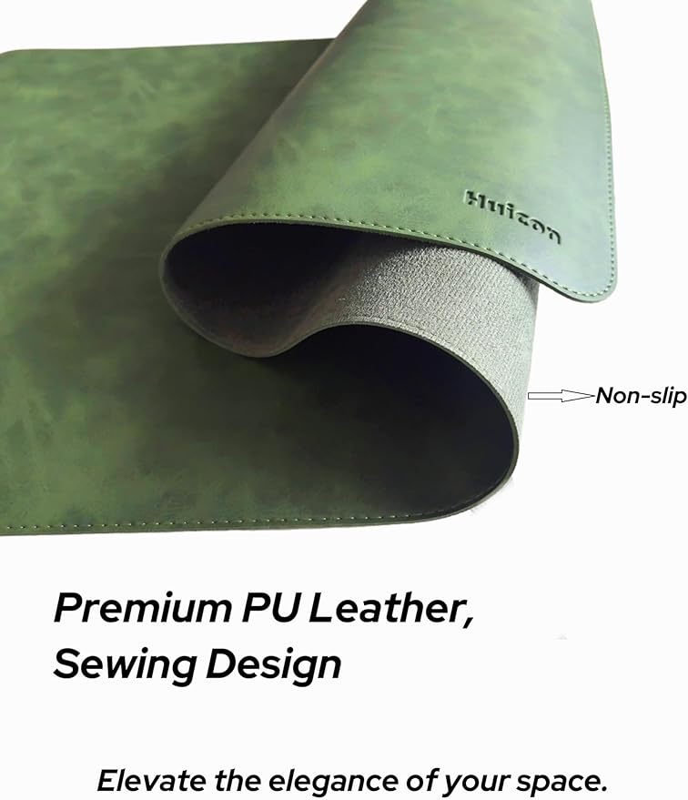 Huicon Faux Leather Desk Mat, 31.5"x15.7" Non-Slip PU Leather Desk Pad - Image 5