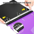 WOT I 1 Inch Telescoping 3 Ring Binder 4 Pack, Expandable Flexible Binder - Image 4
