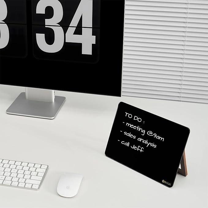 Black Glass Desk Whiteboard - Image 5