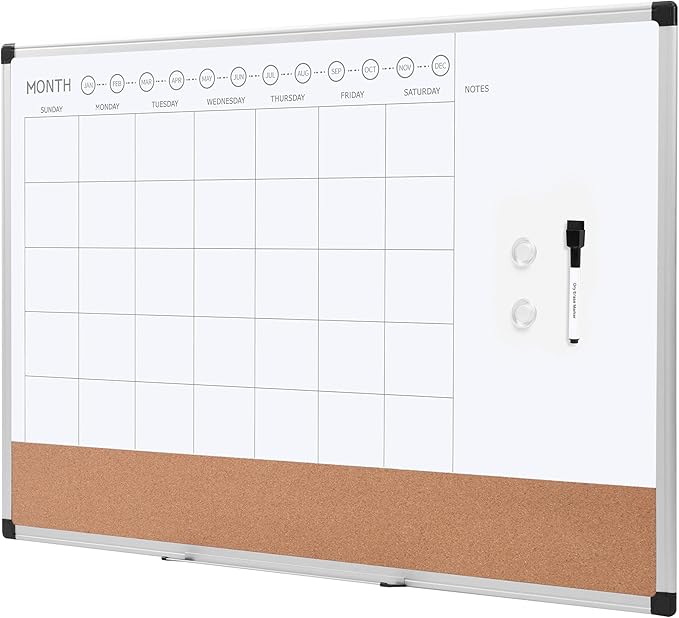 Amazon Basics 24" x 36" Monthly Whiteboard Calendar by AmazonBasics