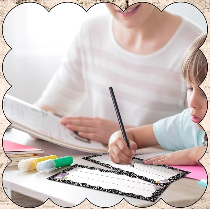 AmazingSpark 72 Pcs Composition Notebook School Name Tags - Image 5