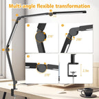 ailbton bright led desk lamp with clamp,eye caring on a desk or shelf