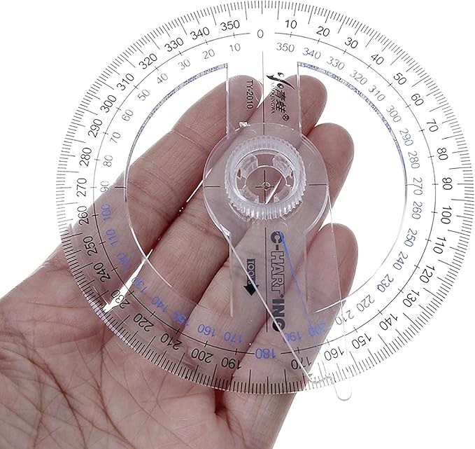 360° Protractor Pack of 30 Protactors Plastic Protractor Math Protractors Clear - Image 4