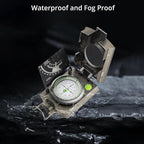 Anbte Compass Hiking Survival, IP65 Waterproof Metal Compass - Image 2