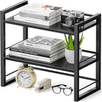 ART-GIFTREE Office Desk Shelf Organizer, Wood Desktop Bookshelf Supplies by ART-GIFTREE