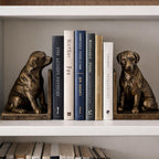 Fox Run Dog Decorative Bookend Set, Set of 2 100% Iron Heavy Bookends for Home and Office, 3.5" x 2.4" x 5" Each