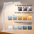 AKRRYR Led Desk Lamp for Home Office, 24W Bright Eye-Caring Desk Light - Image 2