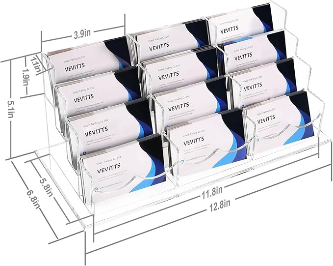 Vevitts Business Acrylic Card Holder Display - Image 2