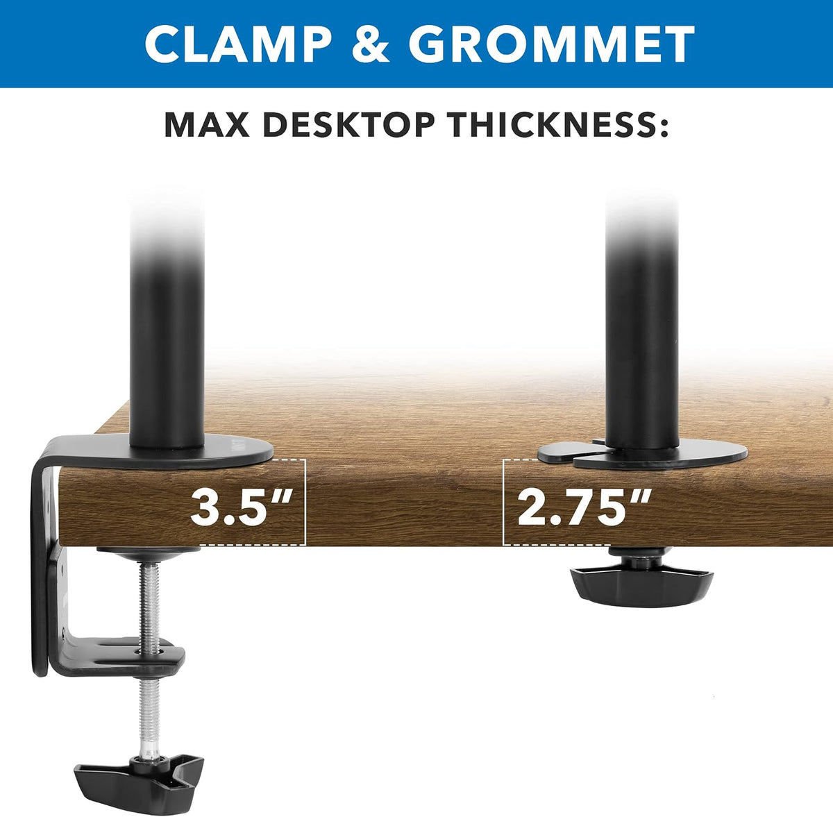 Mount-It! Triple Monitor Mount 3 Screen Desk Stand for LCD Computer Monitors ...