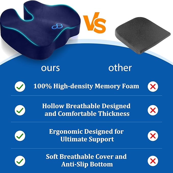 CushyOasis Seat Cushion, Gel Chair Cushions, Office Chair Cushions, Anti-Slip - Image 4