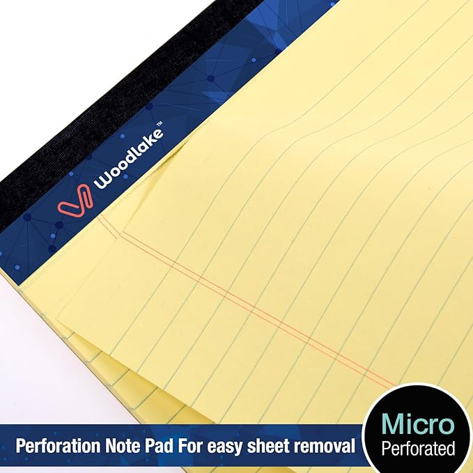 Woodlake Legal Pads 8.5 "x 11" – 6‑Pack, Wide Ruled, Premium Yellow Paper Pad - Image 4