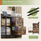 AesthLife 44" File Cabinet for Home Office, Wood Filing Credenza - Image 6