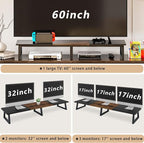 TEAMIX 42 inch Large Dual Monitor Riser, Extra Long Monitor Stand Riser - Image 7