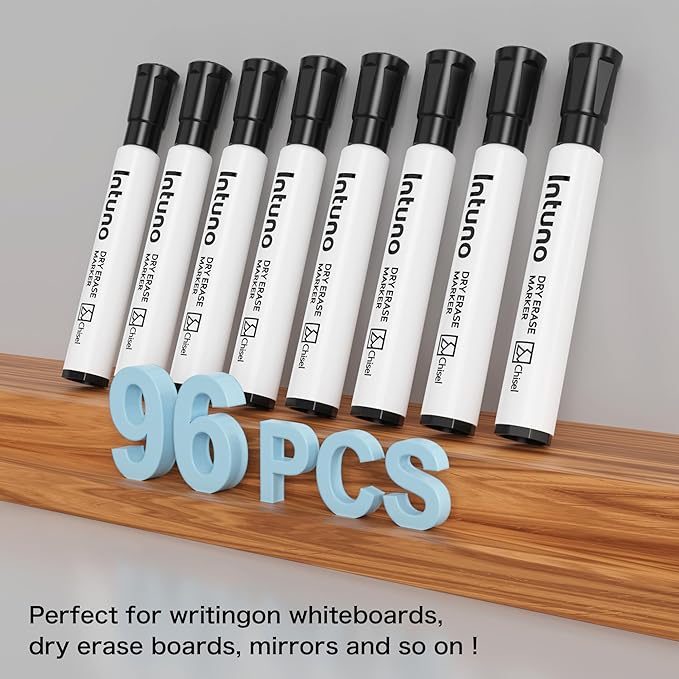 INTUNO Dry Erase Markers, Chisel tip, Presentation - Image 3