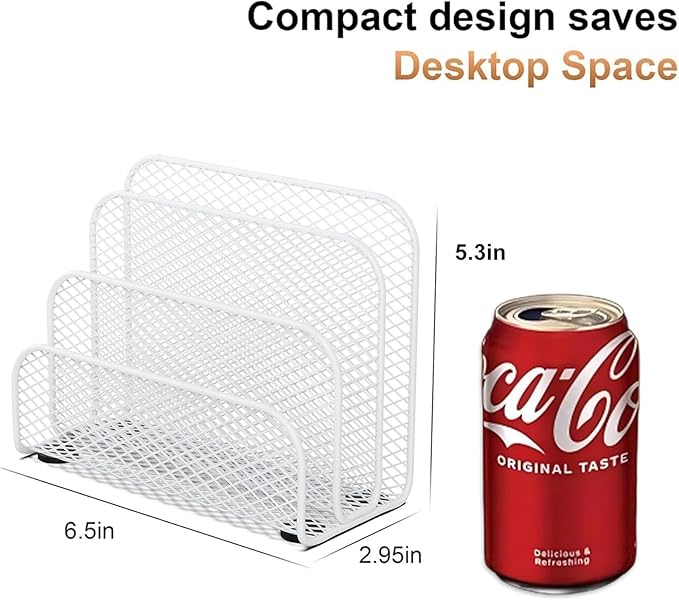 gianotter Mail Organizer Countertop, Metal File Holder - Image 6