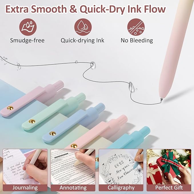 FIOVER Gel Pens, Cute Office Back to School Supplies Gifts - Image 6