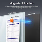 MaxGear Glass Whiteboard Wall Mounted, Frameless Magnetic Dry Erase Board - Image 5