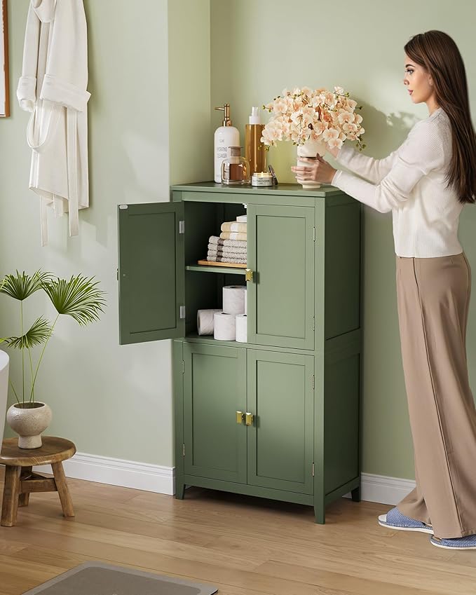 VASAGLE Floor Storage Cabinet, Freestanding Storage Unit - Image 2
