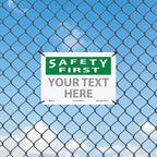 Custom OSHA Style Safety First Sign 7" x 10" Plastic Sign, Customizable "Your - Image 3