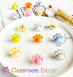 30 pcs Cat Paw Push Pins, Cute Animal Decorative Thumbtacks, Cartoon Drawing - Image 3