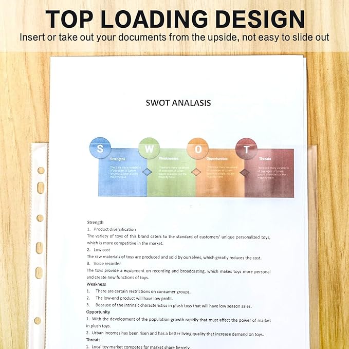 Sheet Protectors, PANDRI 800 Pack Clear Heavy Duty Plastic Page Protectors - Image 4