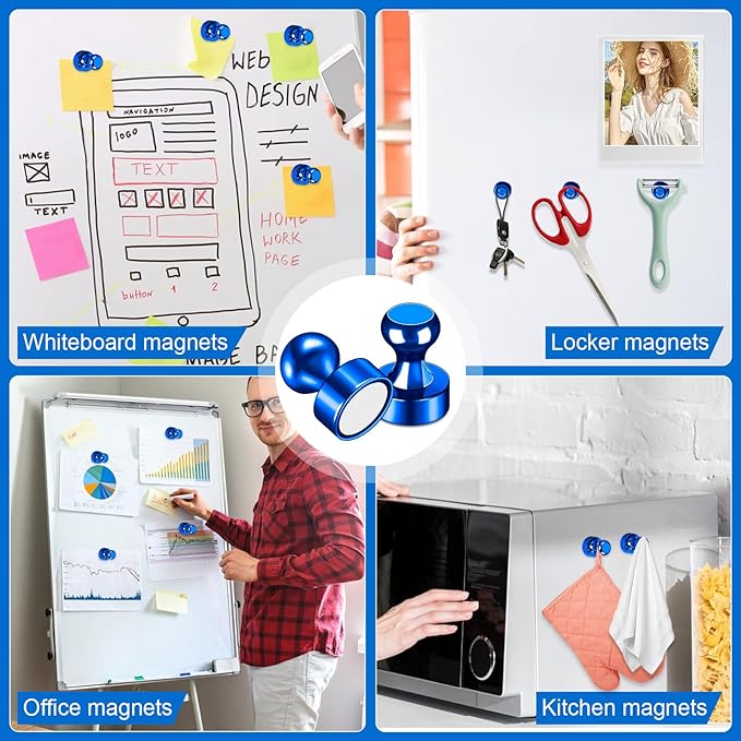 LOVIMAG Fridge Magnets 20Pcs Refrigerator Whiteboard Small Strong Magnet - Image 2